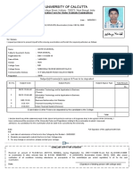 University of Calcutta: Application Form For Under Graduate Examinations