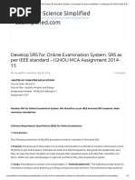 Develop SRS For Online Examination System Computer Science Simplified