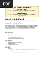 Check List - Marketing de Contenidos