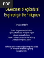 Development of Agricultural Engineering in The Philippines: Arnold R. Elepaño