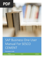 SAP Business One User Manual For SESCO Cement: Purchase Order