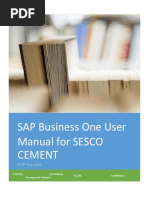 SAP Business One User Manual For SESCO Cement: A/P Invoice