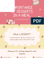 Importance of Desserts in A Meal: by Ashlee Salvador