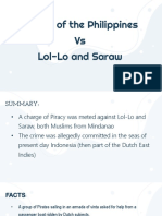 People of The Philippines Vs Lol-Lo and Saraw