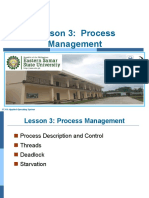 Lesson 3: Process Management: IT 311: Applied Operating System