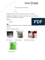 Ciencias Naturales "¿Todos Los Materiales Cambian Por Acción Del Agua - " 1° Ciclo 3° Grado Primaria