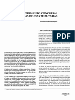 El Procedimiento Concursal Ordinario Las Deudas Tributarias