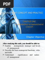 Management Concept and Practice: Chapter One