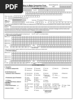 Minor To Major Conversion Form: (For Resident Individuals With 'Single' (A) Personal Details