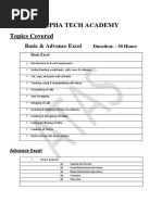 Advance Excel & Data Analysis