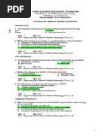 JFSM - Physiology. Board Exam Question Pool