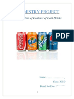 Chemistry Project: Determination of Contents of Cold Drinks