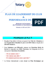 Plan de Leadership de Club & Performance de Club: Séminaire de Formation Des Présidents Et Secrétaires Elus