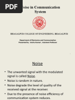 Noise in Communication System: Bhagalpur College of Engineering, Bhagalpur