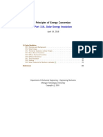 Principles of Energy Conversion: Part 11A. Solar Energy Insolation