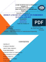 Design and Development of Embedded System and Iot: Department of Electronics & Communication Engineering