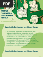 Unit Vi Towards A Sustainable World: Sir Leandro Romano O. Dalisay