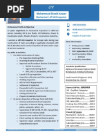 Mechanical Inspector - API 653 - KSA - CV