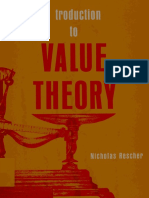 Nicholas Rescher - Introduction To Value theory-Prentice-Hall (1969)