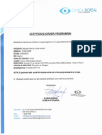 Certificado Cirugía Programada