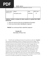 ECS-LO-4: Guidelines: Students To Attempt The Below Questions For Getting PASS/ MERIT/ Distinction