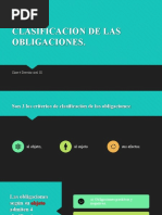 Clasificacion de Las Obligaciones.: Clase 4 Derecho Civil III