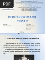 Derechos Romanos y Romanistica