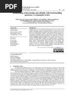 Relationship of Knowledge and Attitude With Food Handling Practices: A Systematic Review