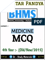 Medicine MCQ - 4th BHMS (Old, New2015)