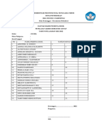 DAFTAR Hadir Peserta PAS 2022