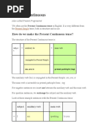 Present Continuous: How Do We Make The Present Continuous Tense?