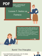 Frameworks and Principles Behind Our Moral Disposition: Lesson 5: Justice As Fairness