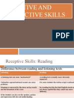 Teaching Receptive and Productive Skills