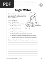 Sugar Water: Physical Science and Unifying Themes Assessment Probes