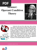 Module 12. BF Skinner's Operant Condition Theory