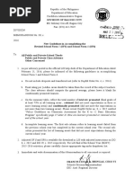 Division Memo No. 100 S. 2016 New Guidelines in Accomplishing The Revised School From 5 SF5 and School Form 6 SF6