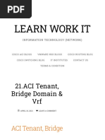 21.ACI Tenant, Bridge Domain & VRF - LEARN WORK IT