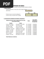 Calculo Intereses de Mora