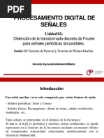 Procesamiento Digital de Señales: Obtención de La Transformada Discreta de Fourier para Señales Periódicas Sinusoidales