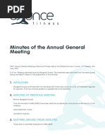 Assesment 2 Supplementary Task 2 AGM Minutes of Meeting 2xx1