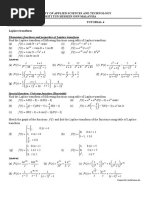 Elementary Functions and Properties of Laplace Transform