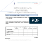 Rubric Oral Test - Sem 2, 2021-2022