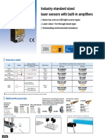 Industry Standard Sized Laser Sensors With Built-In Amplifiers