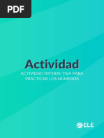 Actividad Interactiva para Practicar Los Numeros