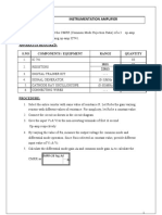 Instrumentation Amplifier: EXP - NO: 03