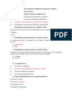 Cuestionario de La Materia de Medios de Solución de Conflictos