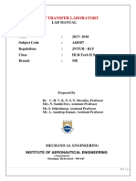 Heat Transfer Laboratory: Lab Manual