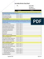 Dam Safety Review Check Sheet: Dam: D#: Date of DSR: Dam Owner: QP Engineer: Engineering Firm: Review Engineer