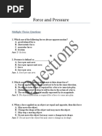 Chapter Force and Pressure Questions