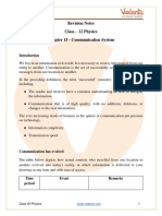 Revision Notes Class - 12 Physics Chapter 15 - Communication System